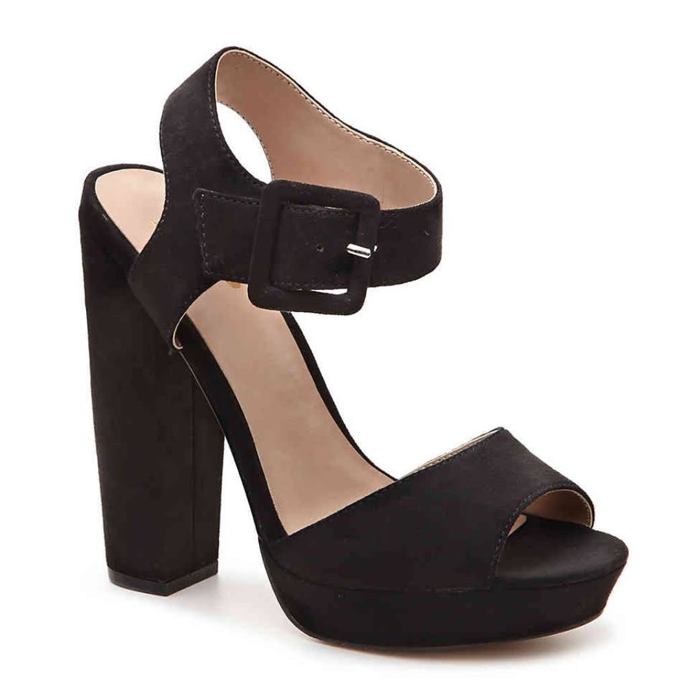 Black Chunky Heels